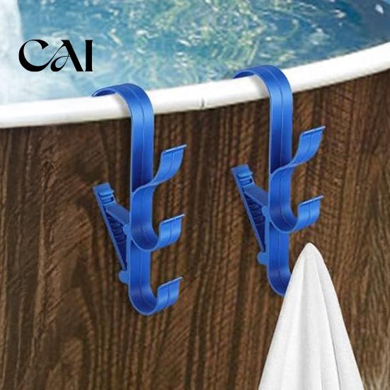 Pool Pole Hanger Hanger, Above Ground Storage Hook, Heavy Duty Swimming Maintenance Accessories Tool Holder for Skimmer, Vacuum Cleaning