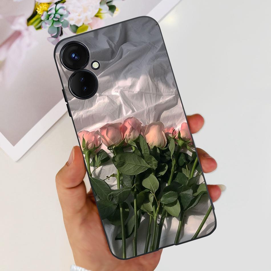 Для Tecno Spark 9 Pro KH7 KH7n Милый Мультяшный Чехол Для Телефона Для Tecno Spark 9Pro Черный Силиконовый Мягкий ТПУ Чехлы