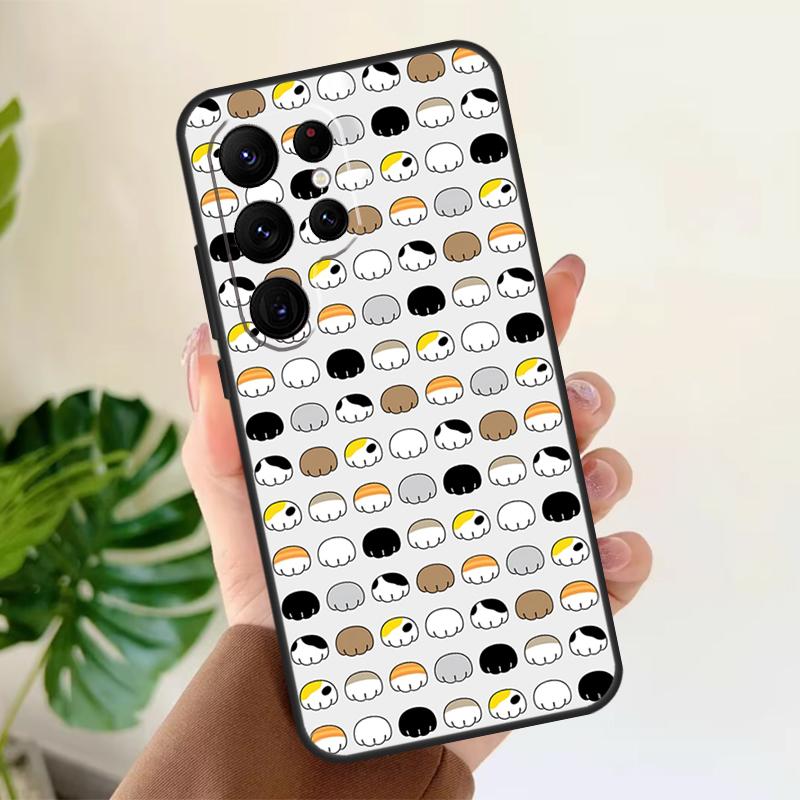 Cute Funny Cats Paws Pattern Soft Case For Samsung Galaxy S21 S22 S23 S24 S25 Ultra S9 S10 Plus S20 FE S24 FE Phone Cover