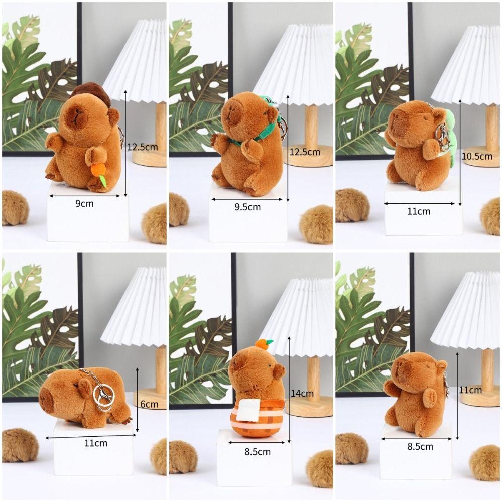 Capybara Anime Capibara Pendant Plush Capybara Plush Keyring Capybara Plush Keychain  Children Toys