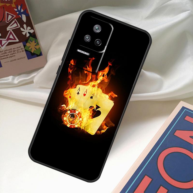 Poker Playing Card Case For POCO X6 Pro X3 X5 F3 F5 M5s M6 Pro Xiaomi 14 Ultra 11T 12T 13T Pro 12 13 Lite Cover