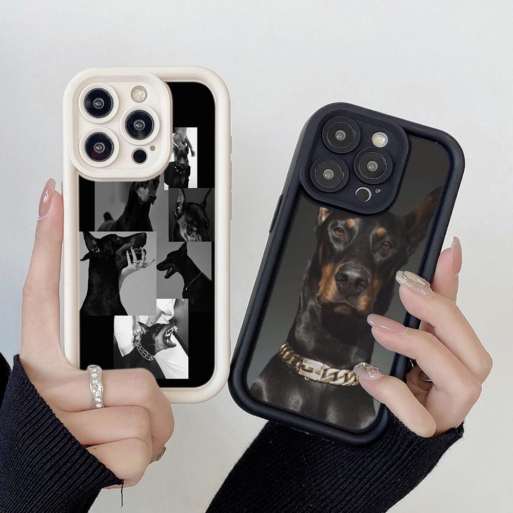 LZ14 Dog Doberman Animal Art силиконовый чехол для телефона Infinix Smart 9 Hot 40i Tecno Camon 20 Moto G22 G30 OnePlus Google Pixel 9 противоударный задний чехол