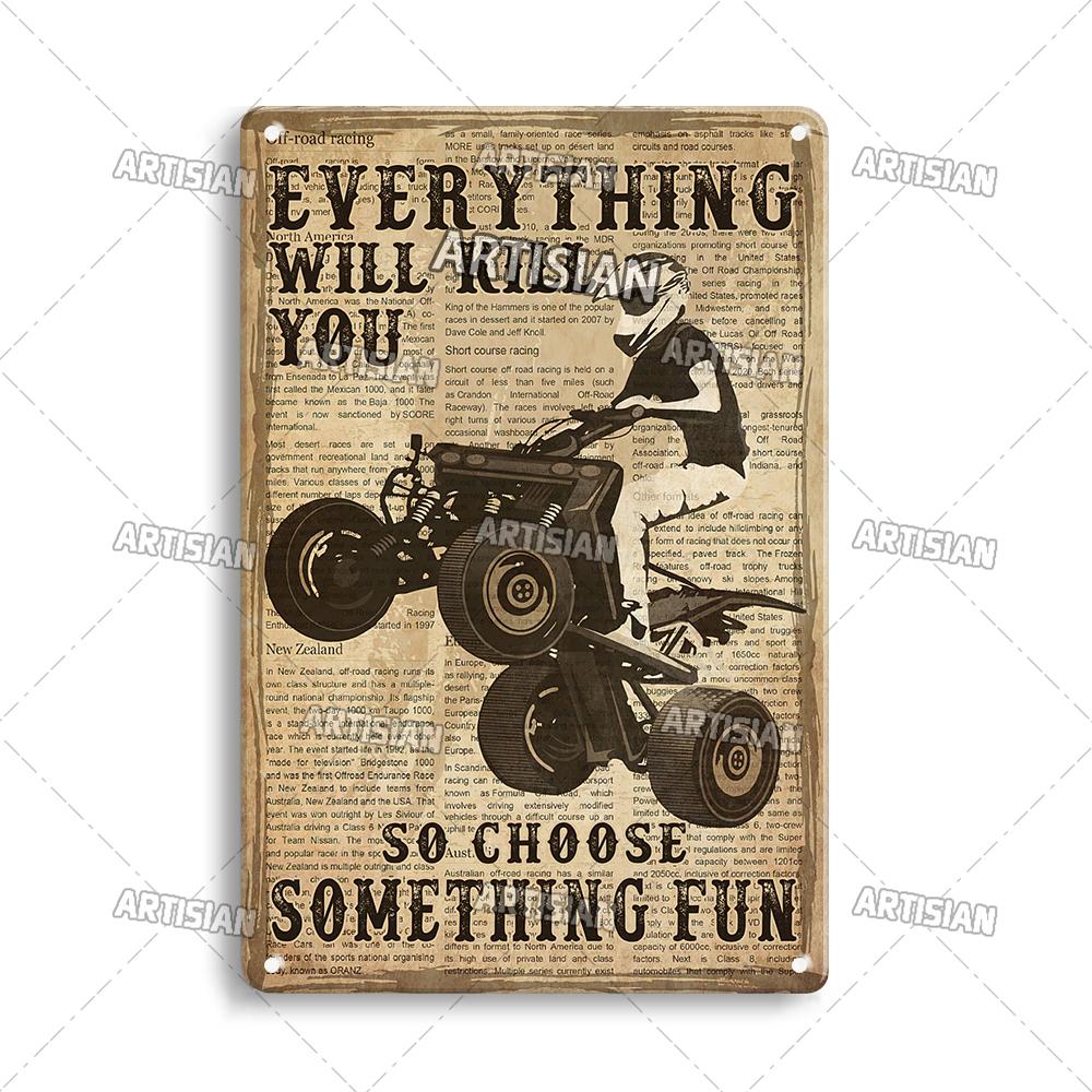 Retro Motorcycle Metal Tin Sign Classic Metal Plaque Man Cave Garage Wall Decorative Rusty Metal Sign Industrial Decor