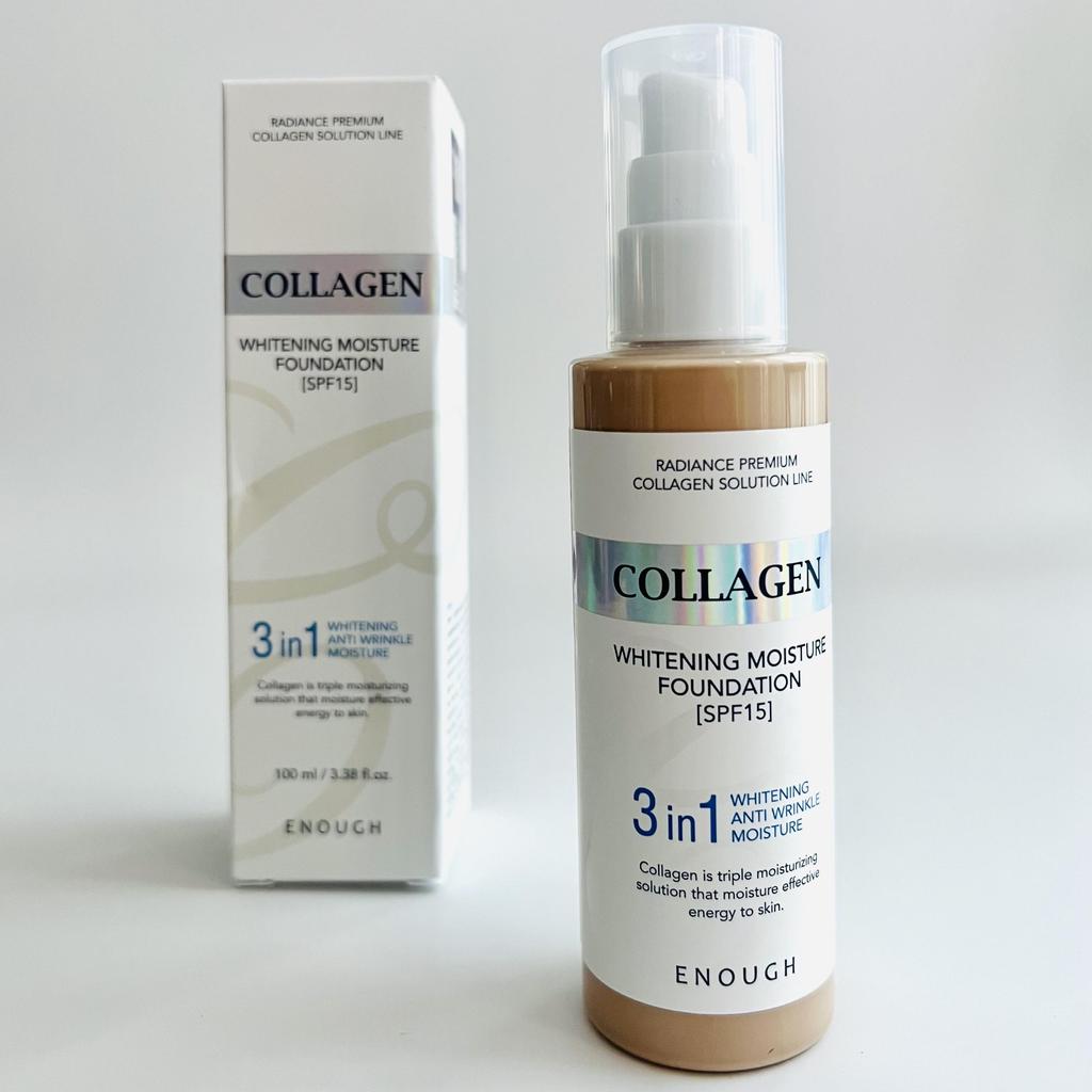 ENOUGH Collagen Whitening Moisture SPF15 Foundation 100ml 3in1 Whitening, Anti Wrinkle, Moisture
