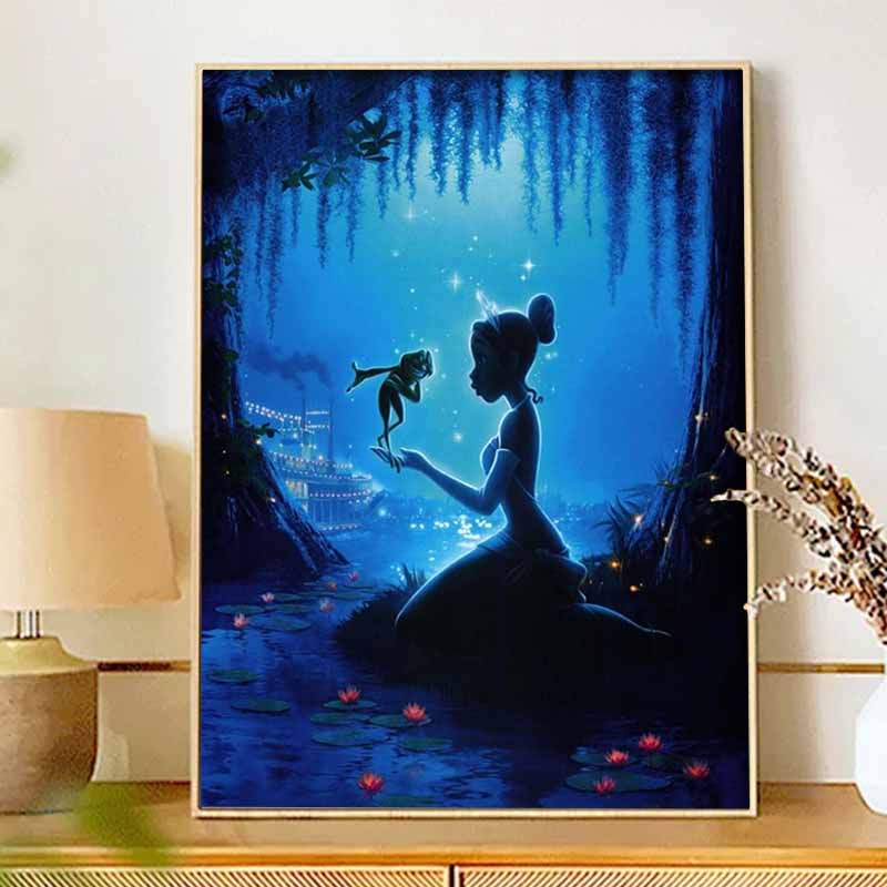 Disney 5D Diamond Painting Set DIY Frog Princess Handmade Diamond Decorative Painting Home Decoration