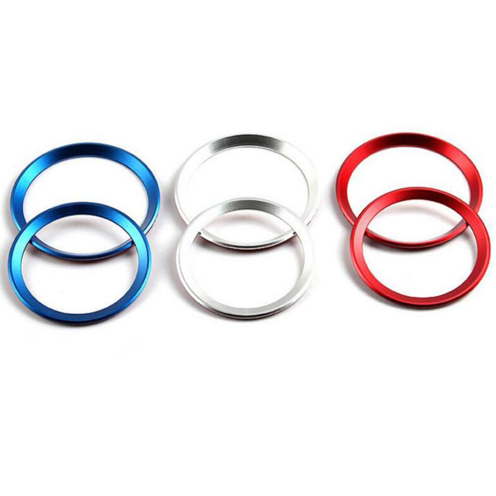 2 шт. алюминиевое кольцо с логотипом автомобиля, переднее и заднее кольцо с логотипом бренда, круглая хромированная декоративная окантовка для BMW 3 4 серии M3 M4