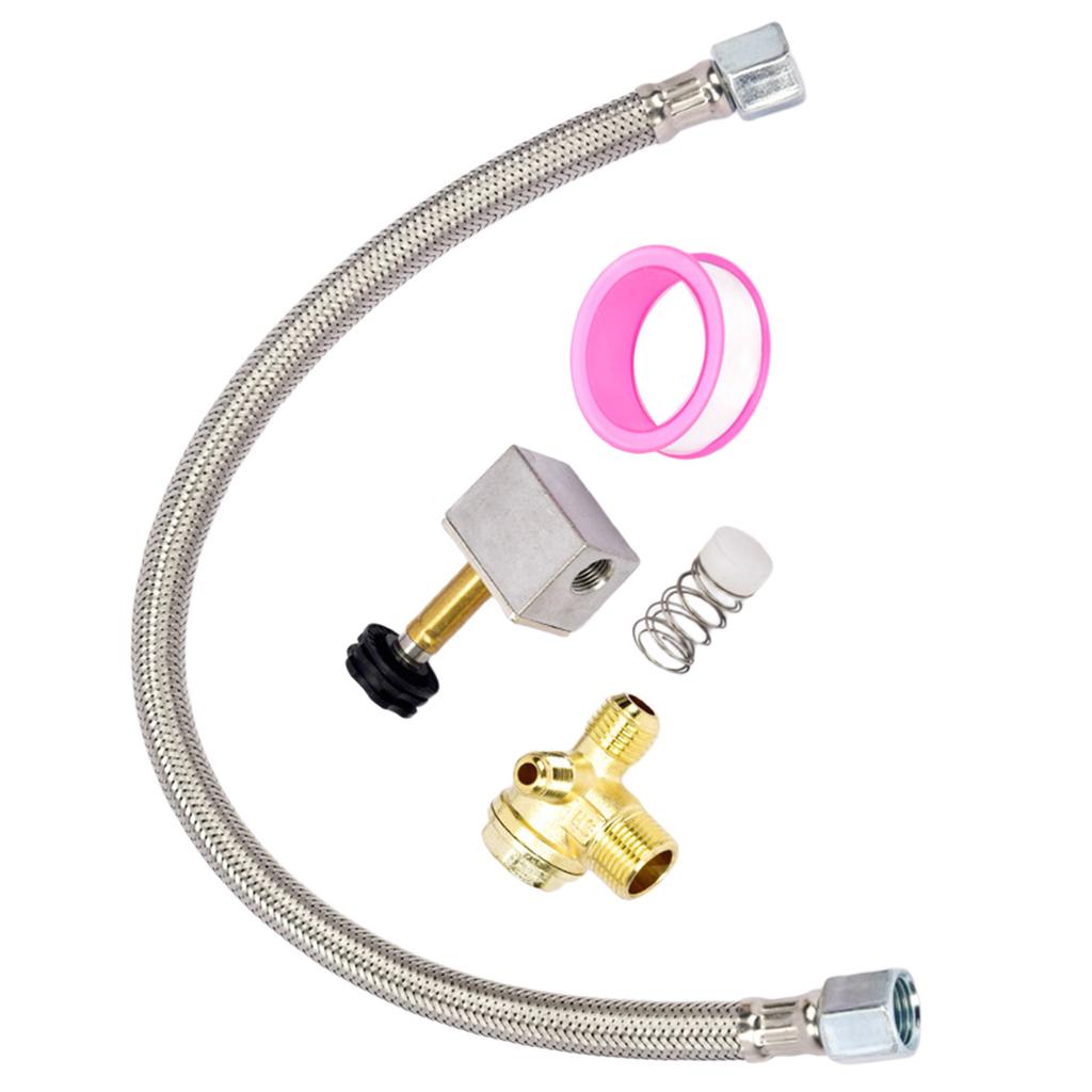 Air Compressor Tube Flexible Hose Check Valves Battery Valves Kits Replacement Parts For Air Pumps Easy Installation