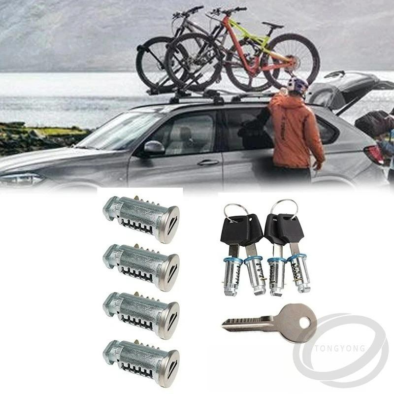 Thule Lock Cylinder Kits 4 Pack Keyed Alike Replacement for Bike Rack Roof Racks Ski Rack Cross Bars One-Key System Thread Lock3