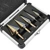 5Pcs Cobalt Titanium Step Drill Set 50 Sizes Drill Perforator Drilling Tools Set  Perforator Tool