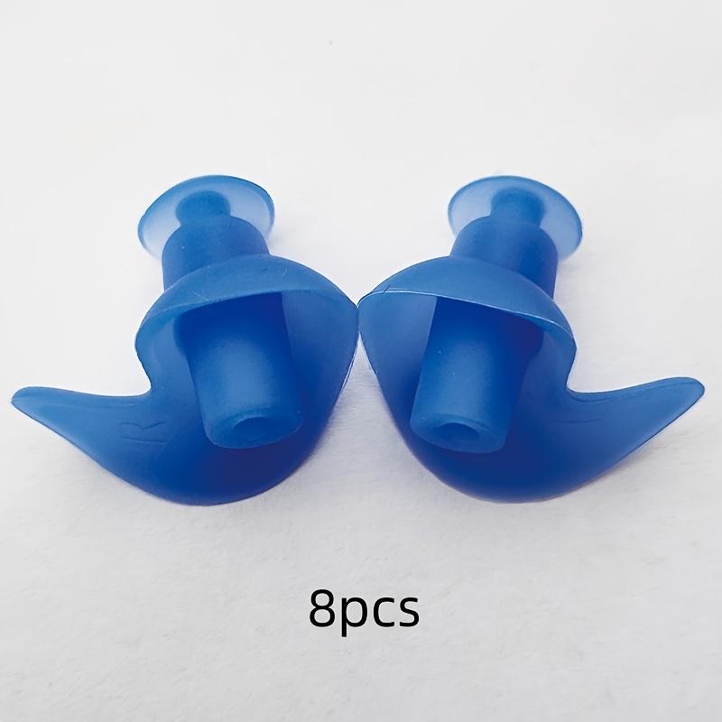 Набор из 8 мягких силиконовых берушей - Удобная и надежная посадка, шумоподавление - Водонепроницаемые беруши для плавания и дайвинга с защитой от выпадения
