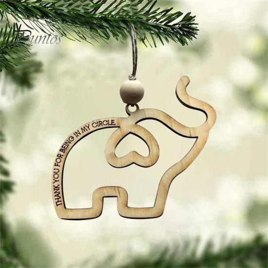 Украшение в виде слона дружбы, деревянное подвесное украшение в виде слона с картой-рассказом, подвеска в виде слона, подарок сестринству дружбы для женщин, лучшее племя