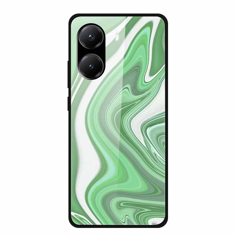 Закаленное Стекло Чехол для Poco X7 Pro Задняя Крышка ПК Жесткие Ударопрочные Чехлы для Xiaomi PocoX7 Pro Funda Мраморная Текстура Модный Coque