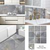 10pcs Grey Marble Pattern Tiles Sticker Kitchen Backsplash Waterproof Bathroom Cupboard Home Decor Peel & Stick Art Wallpaper