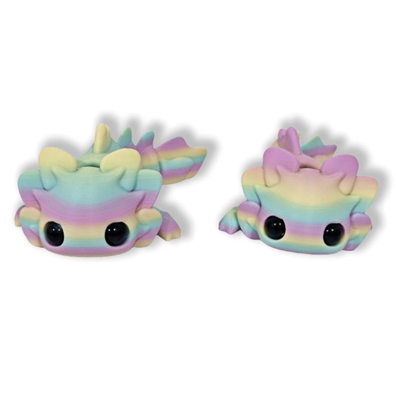 Набор маленьких животных, напечатанных на 3D-принтере, Милый детеныш саламандры с подвижными суставами, 3D-печатные животные для дома, офиса, рукоделия, Печатные фигурки, Рождественские подарки