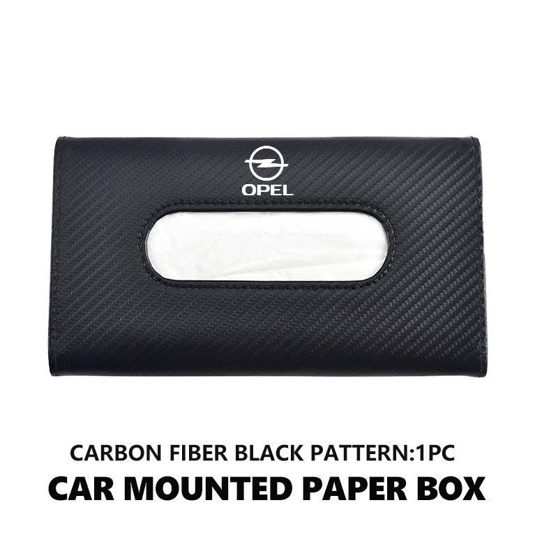 For Opel CorsaLeather Car Sunshade Tissue Box Paper Towel Hanging Bag Interior For Opel ADAM ASTRA J K CORSA E INSIGNIA MOKKA VIVA Meriva