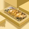 Золотые цветы и фениксы для iPhone 16 Pro Max 15 P Ro 14 M Ax 13 Plus 12 Mini 11 XS Max XR Золотой чехол для телефона из закаленного стекла
