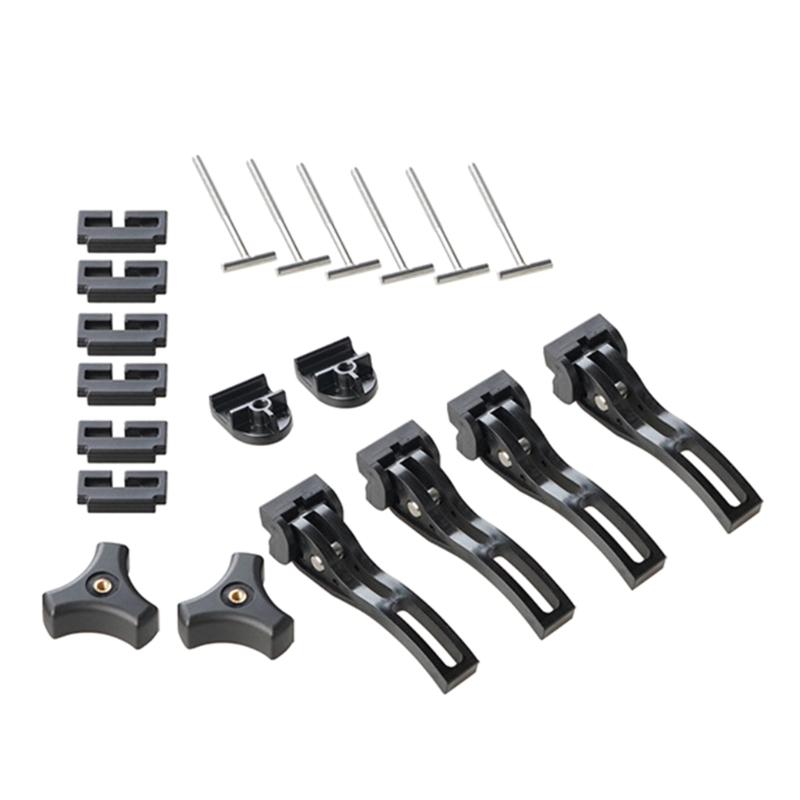 Truck Tonneau Cover Fixing Replacement Parts for Hard -fold Tonneau Cover Include T-Bolt, Rear Clamp, Front Clamp