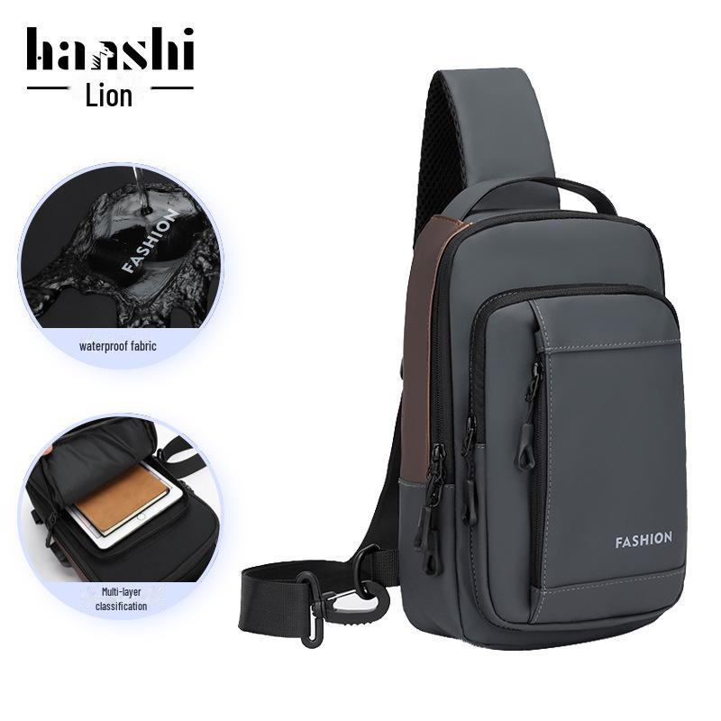 High-End Fashion Unisex Motorcycle Messenger & Chest Bag - Trendy, Waterproof, Travel & Commute Shoulder Bag