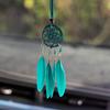 Cabijou Car Mini Dream Catcher, Blue Green, 1 piece,Korean Car Acc