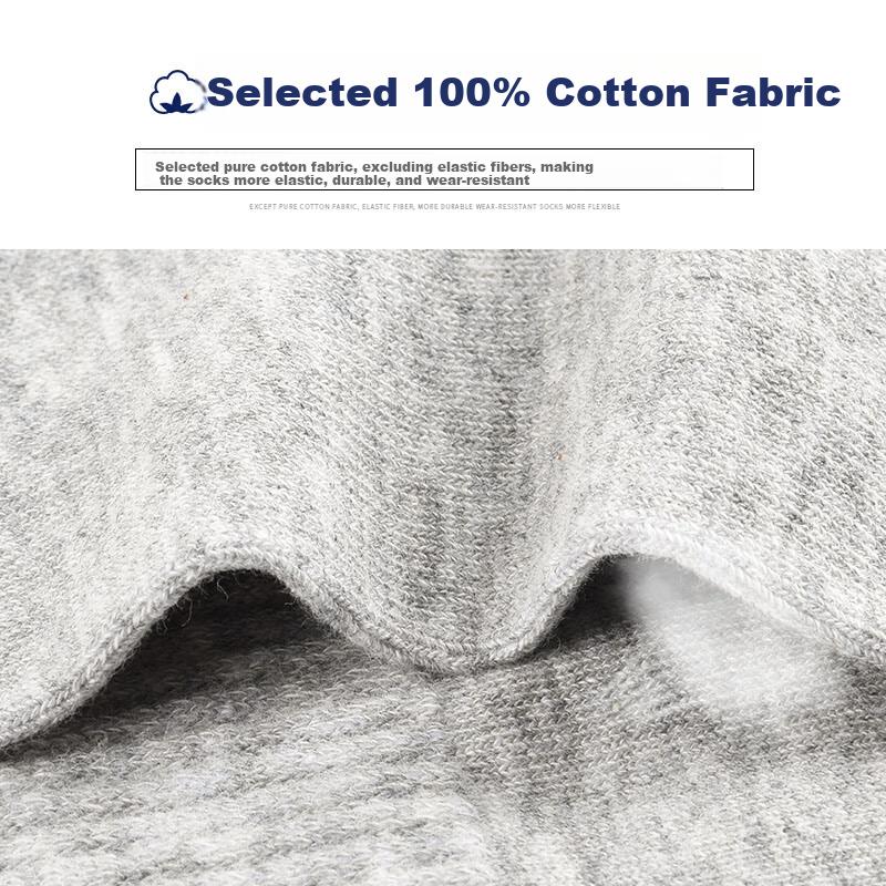 Men's Socks Spring Summer 100% Cotton 10A Odor-Resistant Sports Mid-Calf Socks Men's All-Cotton Basketball Long Socks