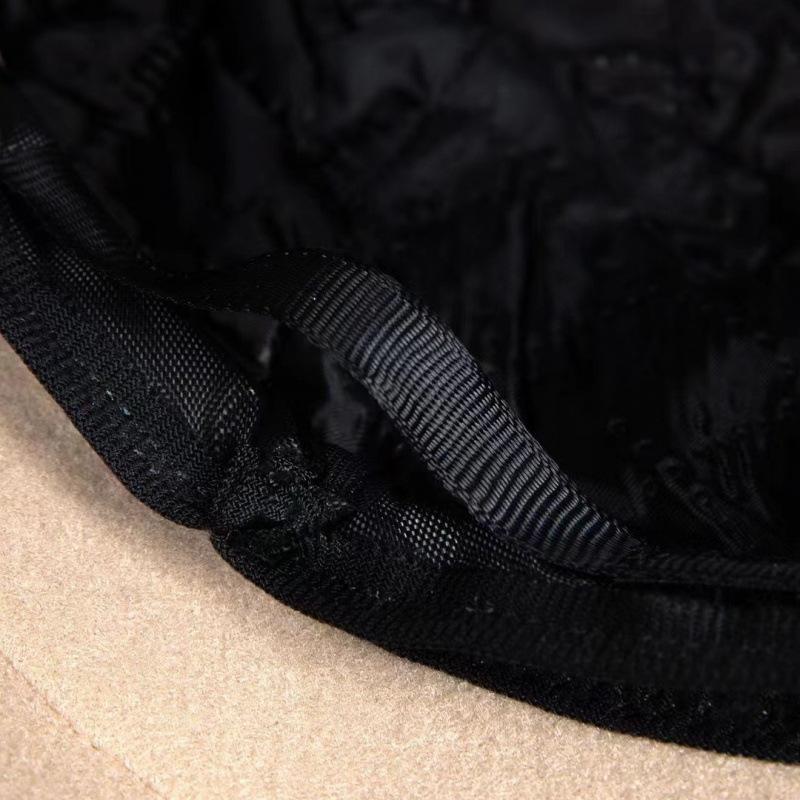Temperament bow wool Hepburn top hat celebrity retro elegant French autumn and winter basin hat bucket hat felt hat