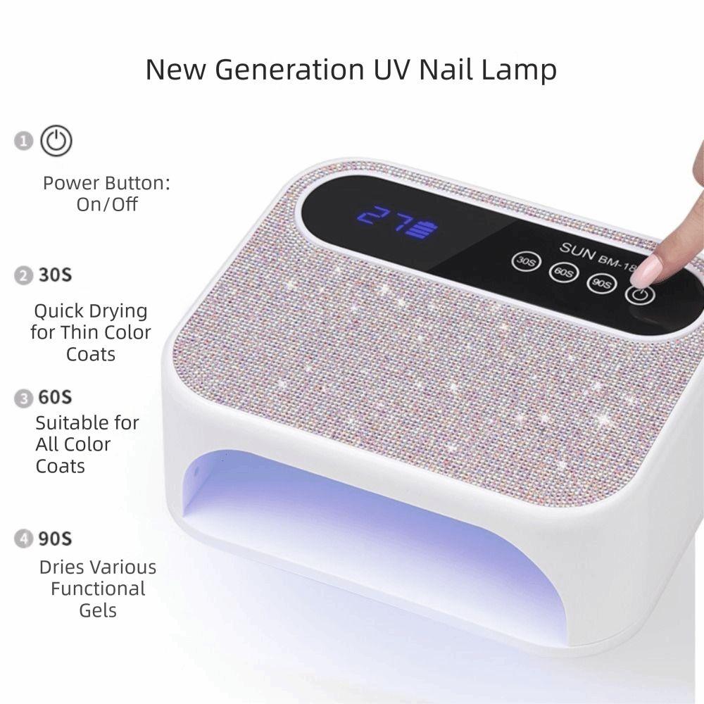 Rechargeable UV LED Nail Light Portable Cordless UV Light Nail Art Dryer UV Nail Lamp  Home Use