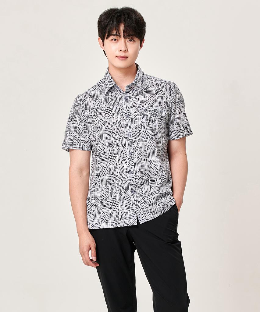 BILTMORE Men'S Golf Pattern Short Sleeve Shirt