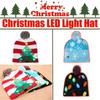 Funny Led Light Knitted Christmas Light Up  Cap Unisex Novelty Hat Kids Hat Xmas Decors Party Hat(battery Included)