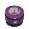 Kyostar 100% Real Carbon Fiber Steering Wheel Quick Release Hub Adapter Snap-Off Booster Kit (Purple)