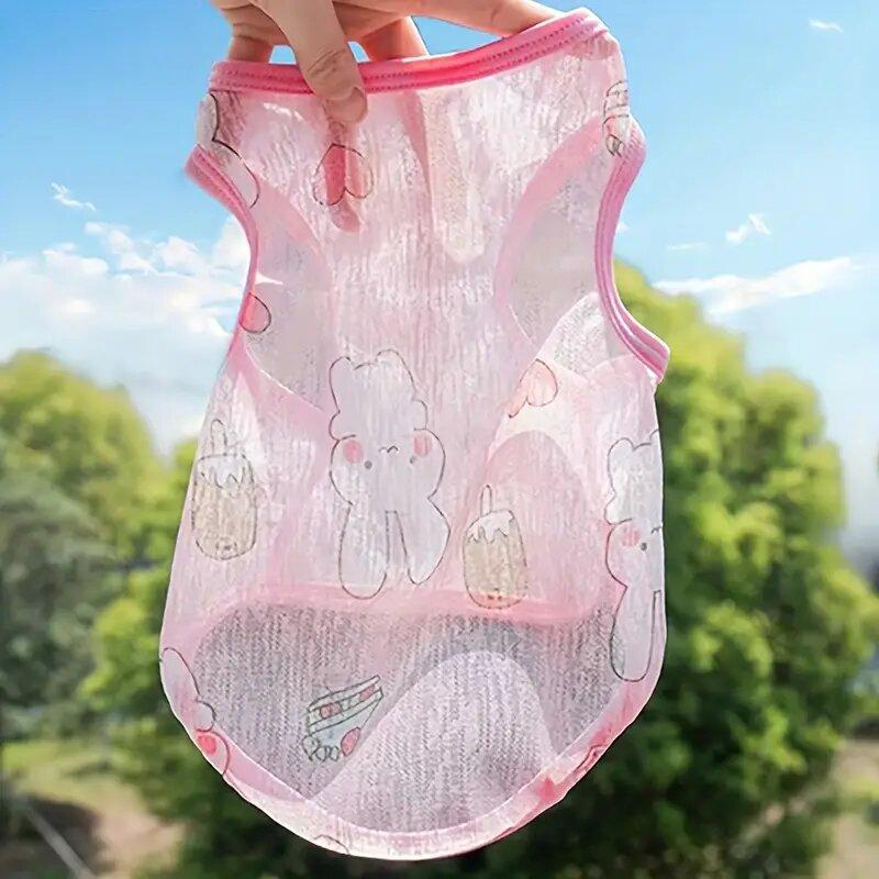 Summer Print Puppy Thin Dog Clothes Dog Vest for Small Dogs T-Shirt Dog Cooling Vest Cute Grils Dog Chihuahua Sunscreen Costume Delicate Jewelry