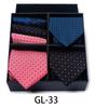 Men'S Gift Box Set Tie Fashion Business Net Color Jacquard Tie Square Scarf