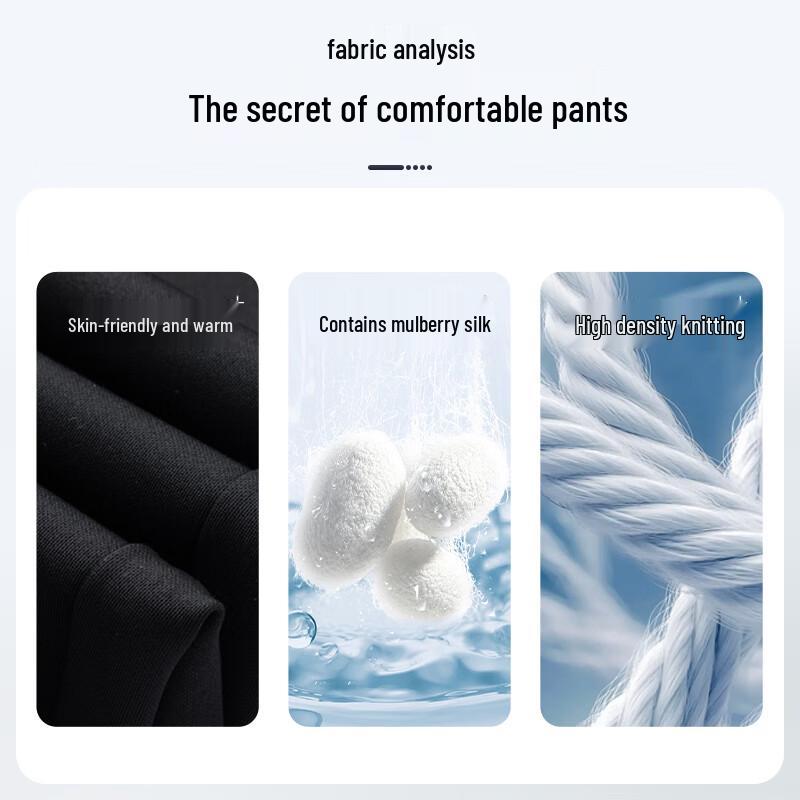 Shanshan Men's Business Casual Straight-Leg Silk Blend Pants