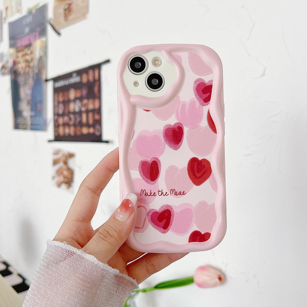 Cute Silicone Case for Tecno Spark 10C Xiaomi Redmi Note 12 11 iPhone 15 14 13 Samsung A54 A34 Funda Painted Cartoon Tulip Heart Cover Soft TPU Bumper