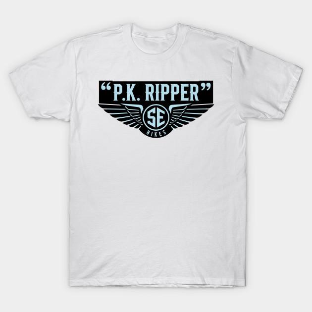 Asian Size Men Print T-shirt P.K. Ripper Bmx Racing No-Cut Heat Transfer Print Cotton Tshirt