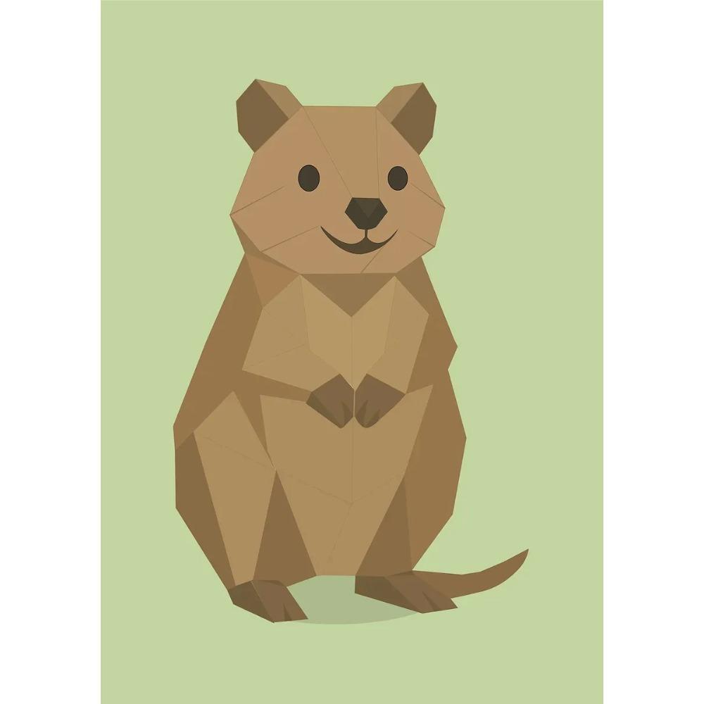 Абстрактные Геометрические Стереоскопические Милые Животные Постеры Ягуар Пингвин Медведь Принты Картина на Холсте Настенное Искусство Картина Домашний Декор Комнаты