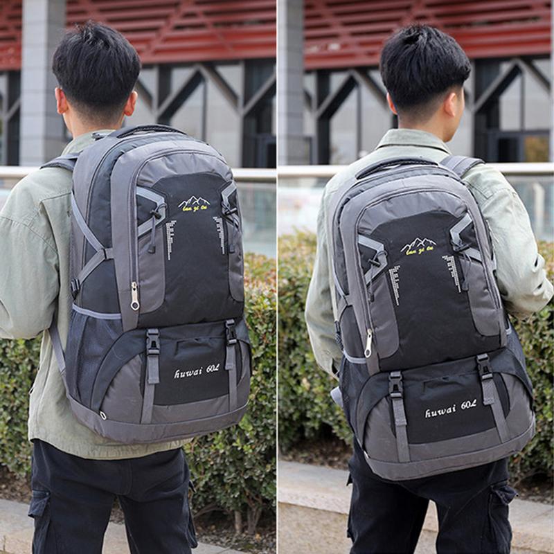 60L Large-capacity Mountaineering Backpack Outdoor Hiking Bag Sports Leisure Travel Bag