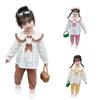 Girls' Small Floral Bunny Tie Suit Children's Clothing Girls