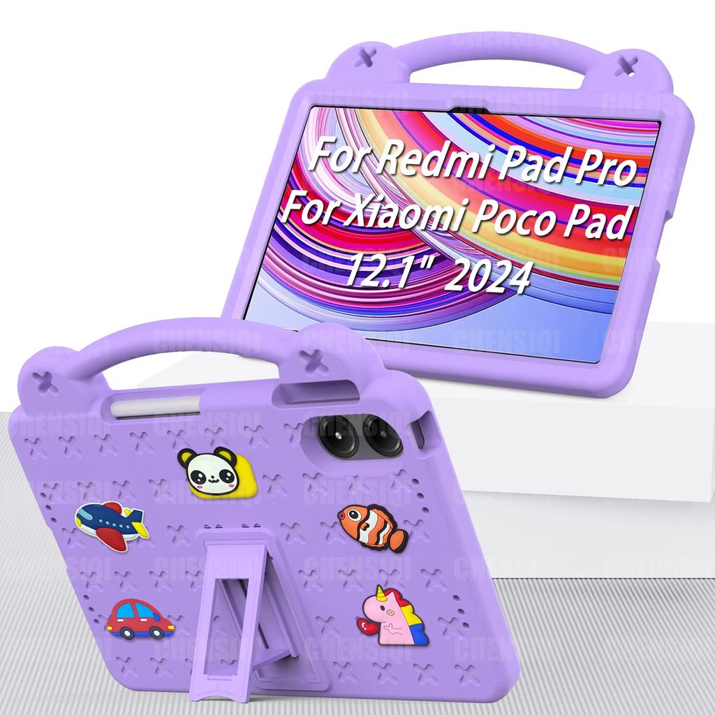 Redmi Pad For Kids Case Pro 121 Inch 2024 Se 11 Eva Stand Handheld With Pen Holder Protective Cover For Xiaomi Poco Pad 121"