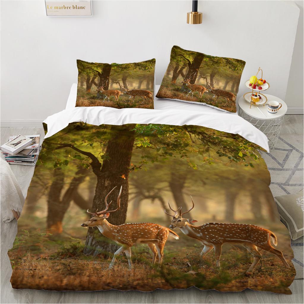 Комплект пододеяльника с животным принтом Леопард 3D Постельное белье Твин/Квин/140x200, Сверхмягкое полиэстеровое постельное белье, Машинная стирка Домашний декор