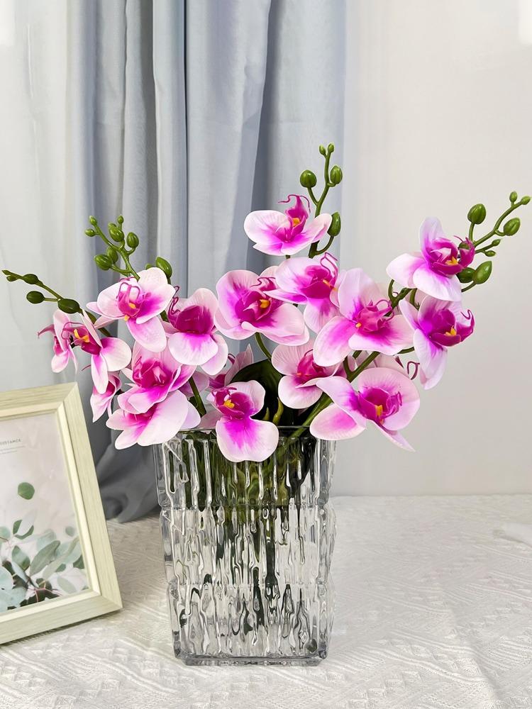 6 шт. искусственных 4 головки фаленопсиса искусственный цветок фаленопсиса пластиковые искусственные цветы для дома свадьба вечеринка наружное украшение