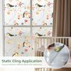 ПВХ пленки для защиты окон Матовые птицы Декор для дома и офиса Стеклянная пленка Статичные липкие цветы Птицы Искусство Витражи Наклейки на окна
