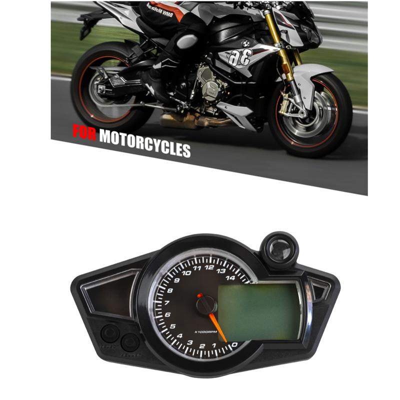 Universal LCD Digital Motorcycle Odometer Speedometer Meter Instrument Adjustable MAX 199KM/H 14000 RPM For 2,4 Cylinder