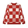 Fila Оригинальный клетчатый модный теплый пуловер вязаный свитер унисекс свитер водяной красный F51M519402FRD