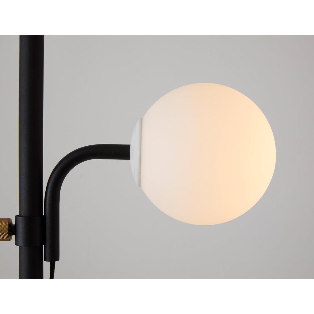 DRAW A LINE 024 Ball Lamp, Black, VerticalHorizontal Mount, D-BA-BK