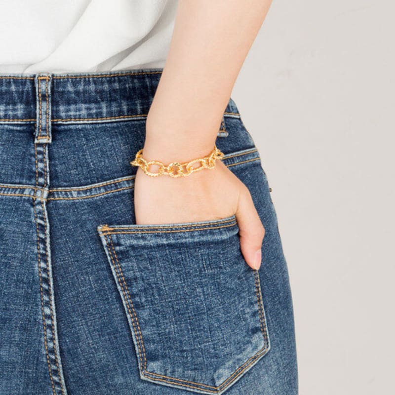 AUGUST ALICE Bold Rope Chain Bracelet _ Gold