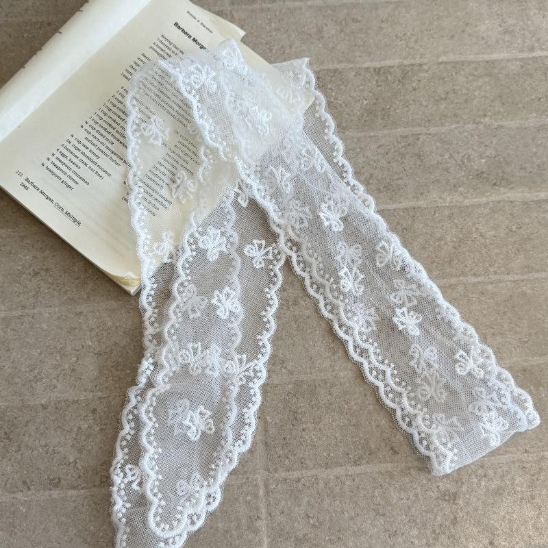 Unique Y2K Long Lace Waistband Floral Bow Lace Waist Belt Tie Up Thin Dress Jeans Belt Summer Accessories
