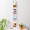 6/7-Inch Wall Hanging Photo Frame Rustic Solid Wood Vertical Collage Display Frame