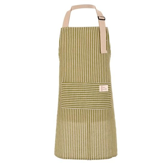 Хлопково-льняной полосатый кухонный фартук с карманом, дышащий, водонепроницаемый, маслоотталкивающий, регулируемый, мужской, женский, шеф-повар