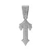 European-American Hip-Hop Style Cuban Necklace with Large Sword Alloy Full Diamond Pendant Trendy Men's Jewelry