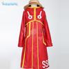 Monkey D Luffy Egghead Cospaly Costume Anime OP Red leather coat skirt hat shoe cover Halloween party cute woman man uniform